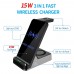 15W Fast 3-in-1 Wireless Charging Station Power Dock--H15